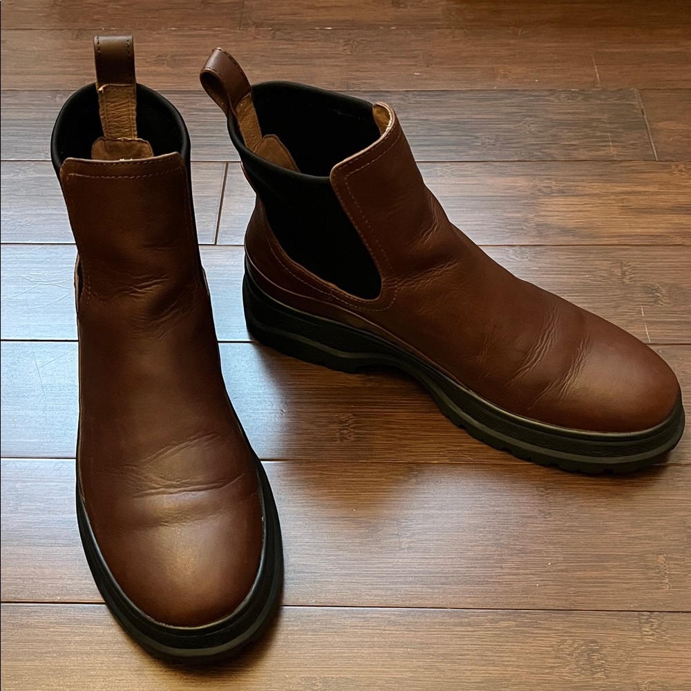 Madewell Brown Leather Chelsea Boots